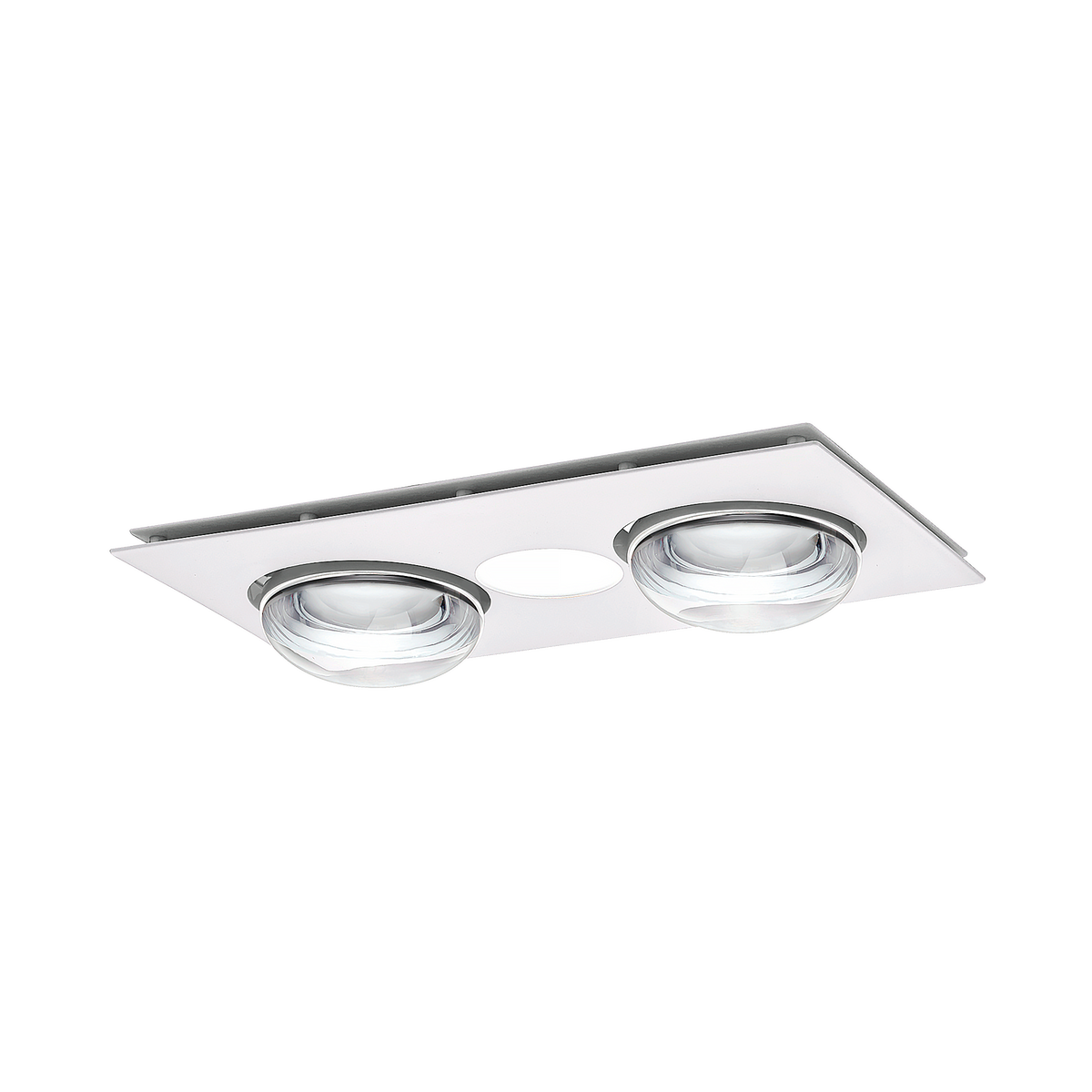 Forme 2 Heat 3 in 1 Bathroom Heater Exhaust Fan & 10w Tricolour LED Downlight White