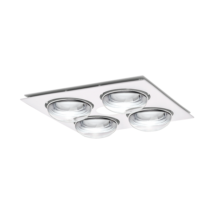 Forme 4 Heat 3 in 1 Bathroom Heater Exhaust Fan & 10w Tricolour LED Downlight White