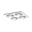 Forme 4 Heat 3 in 1 Bathroom Heater Exhaust Fan & 10w Tricolour LED Downlight White