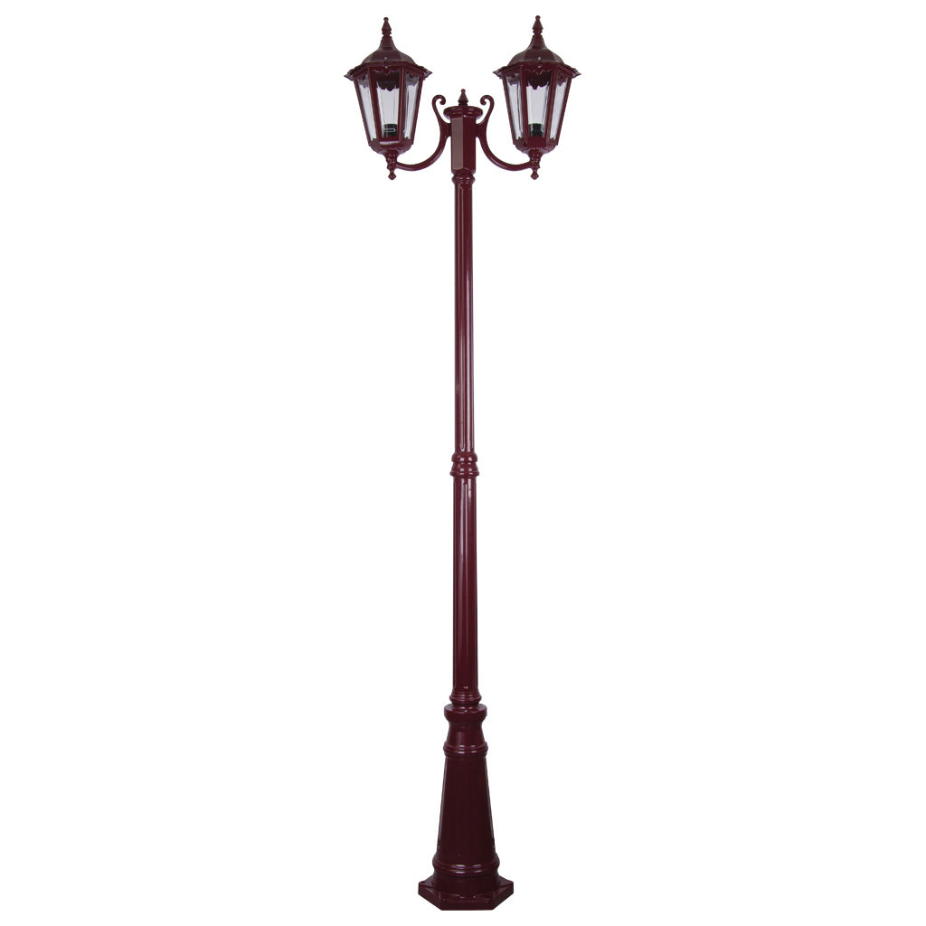 gt 1077 chester twin head curved arm tall post light