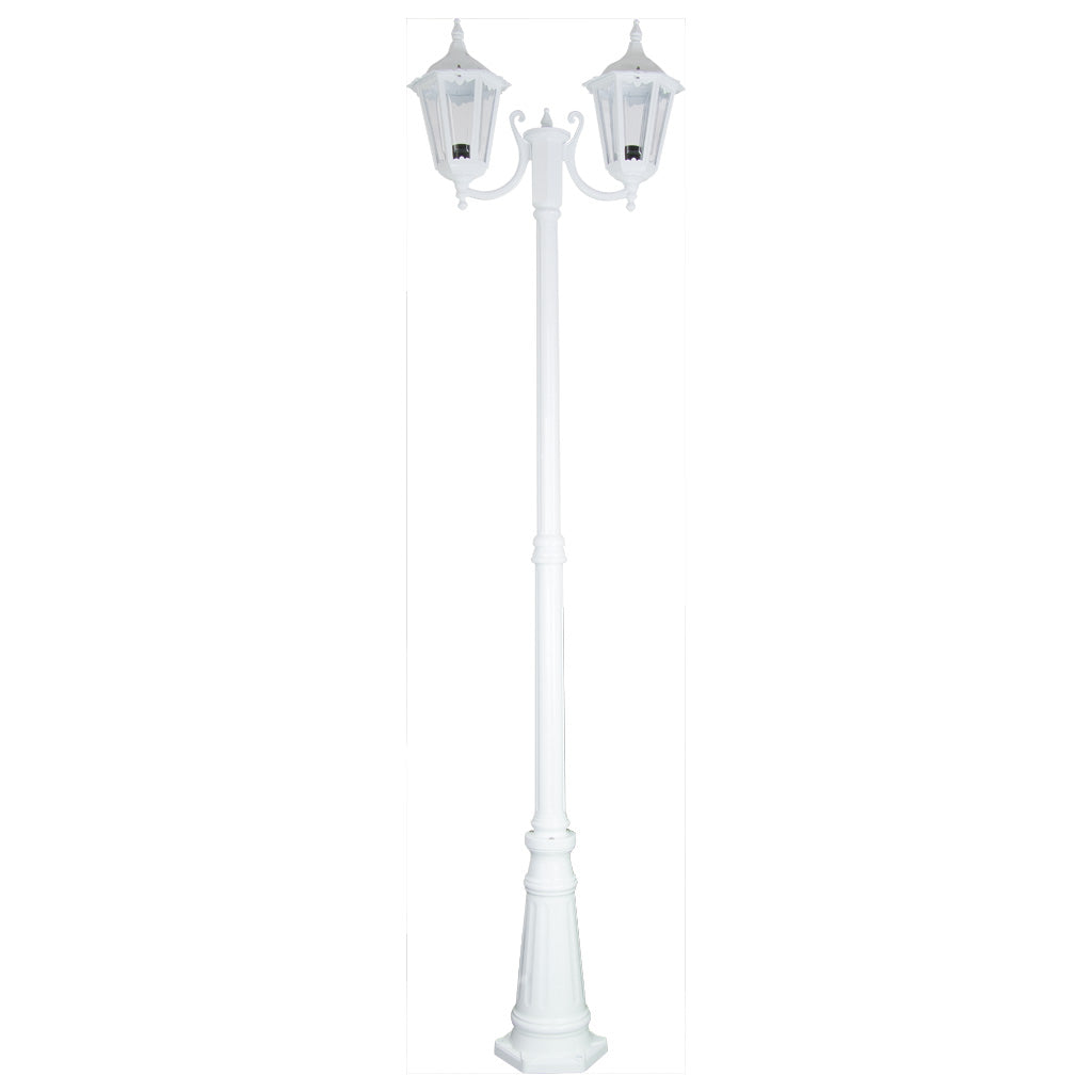 gt 1077 chester twin head curved arm tall post light