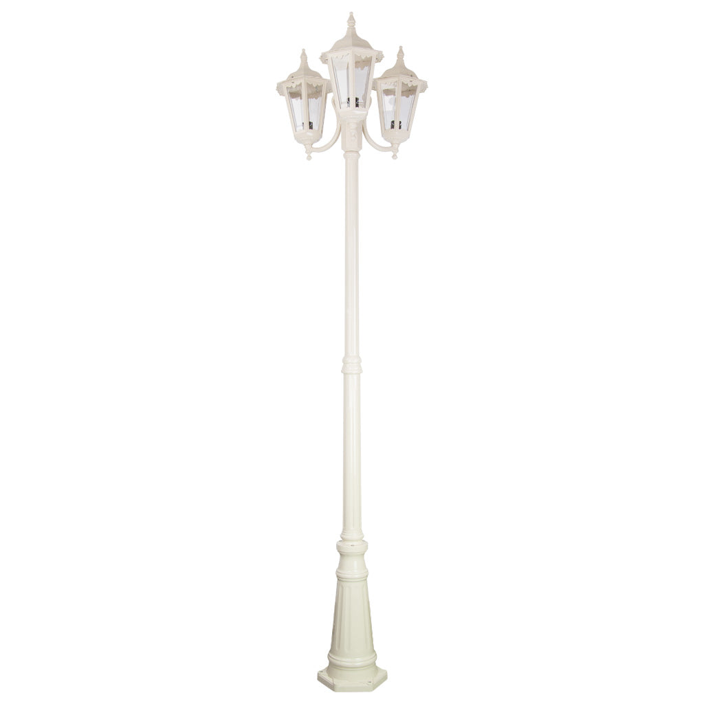 gt 1078 chester triple head curved arm tall post light