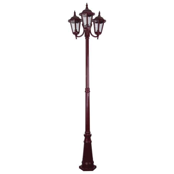 gt 1078 chester triple head curved arm tall post light