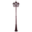 gt 1078 chester triple head curved arm tall post light