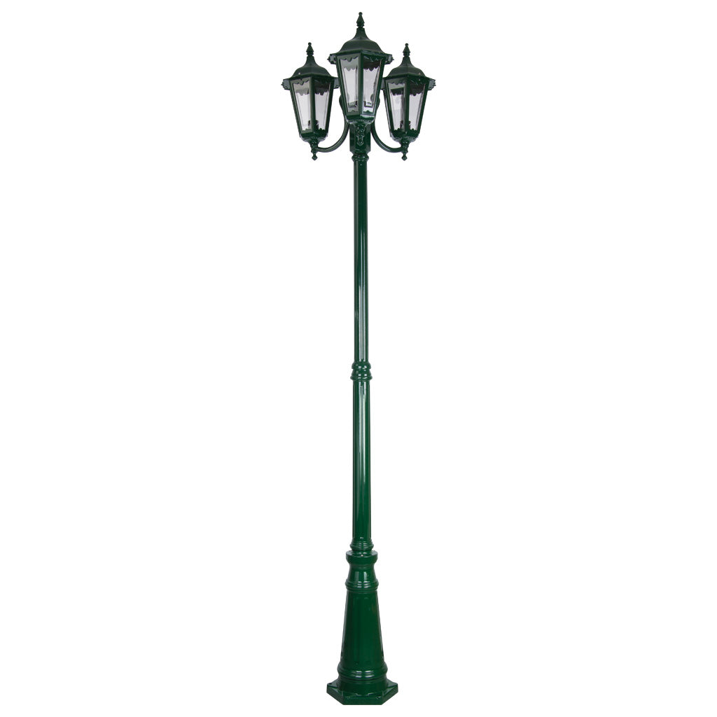 gt 1078 chester triple head curved arm tall post light