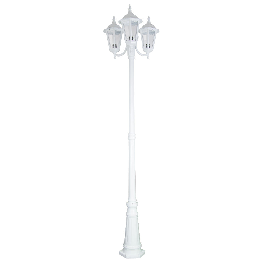 gt 1078 chester triple head curved arm tall post light