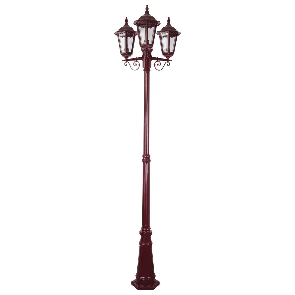 gt 142 chester three head tall post light