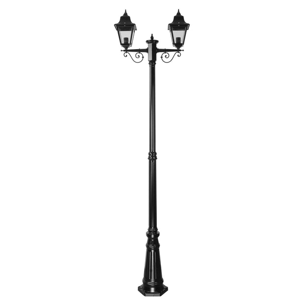 gt 240 paris twin head tall post light
