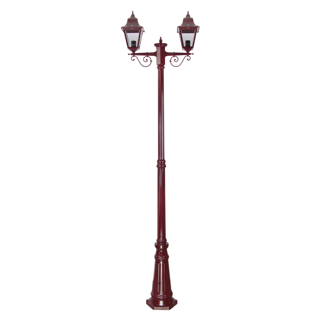 gt 240 paris twin head tall post light