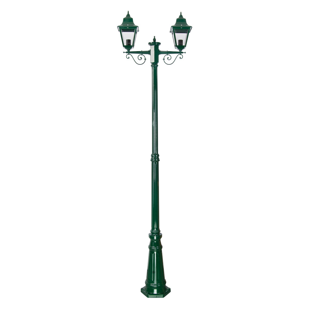 gt 240 paris twin head tall post light