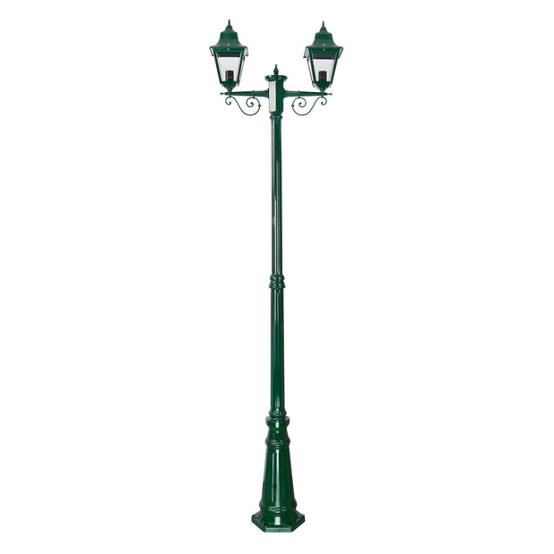 gt 240 paris twin head tall post light