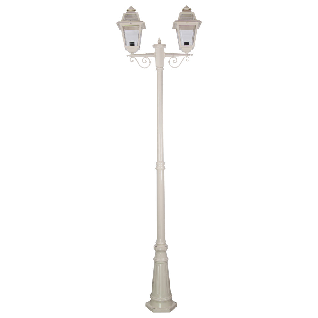 gt 280 avignon twin head tall post light