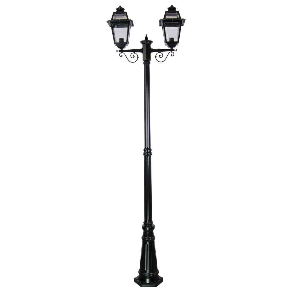 gt 280 avignon twin head tall post light