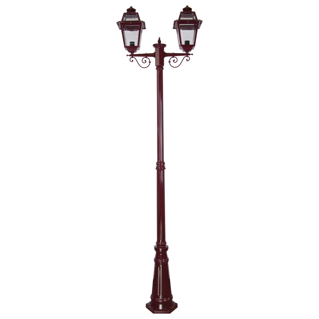 gt 280 avignon twin head tall post light