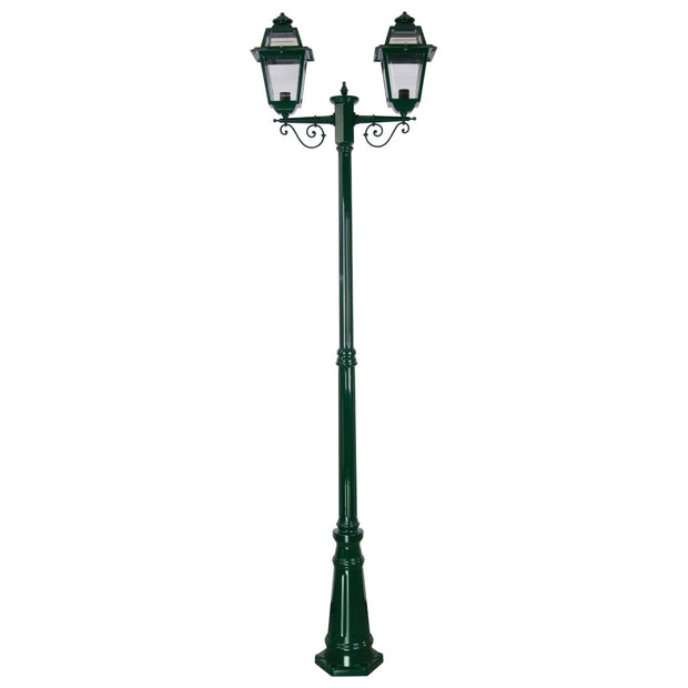 gt 280 avignon twin head tall post light