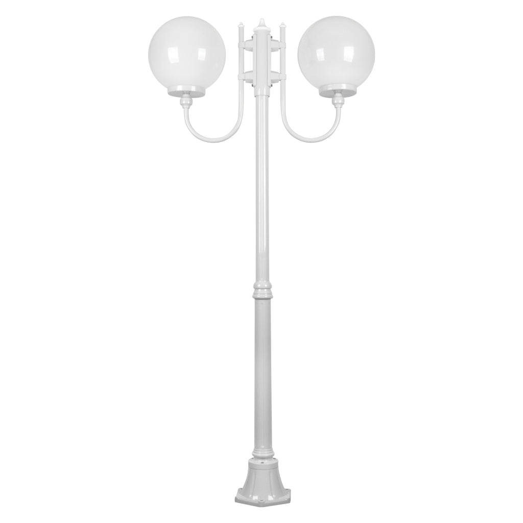 gt 615 lisbon twin 30cm sphere curved arms medium post light