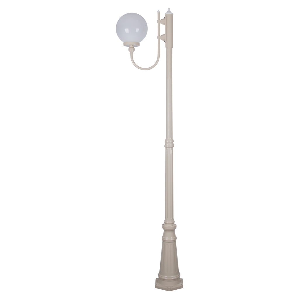 gt 618 lisbon 25cm sphere curved arm tall post light