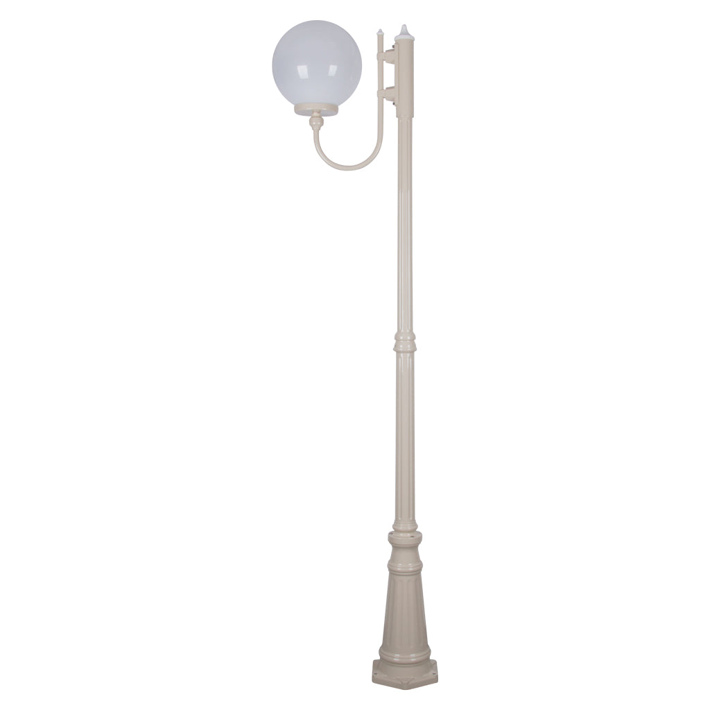 gt 619 lisbon 30cm sphere curved arm tall post light