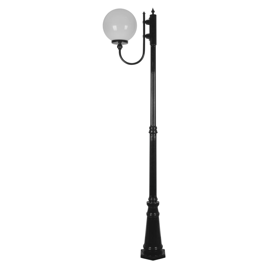 gt 619 lisbon 30cm sphere curved arm tall post light