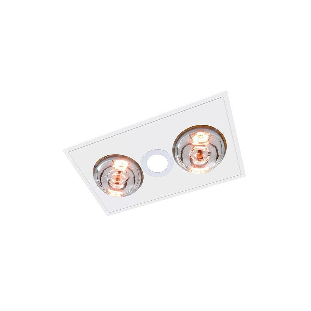 Myka Slimline 3 in 1 2 Heat, Exhaust Fan with 10W LED Light in White