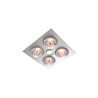 Thumbnail for Myka Slimline 3 in 1 4 Heat, Exhaust Fan with 10W LED Light in Silver