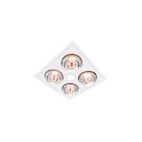 Thumbnail for Myka Slimline 3 in 1 4 Heat, Exhaust Fan with 10W LED Light in White