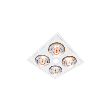 Myka Slimline 3 in 1 4 Heat, Exhaust Fan with 10W LED Light in White