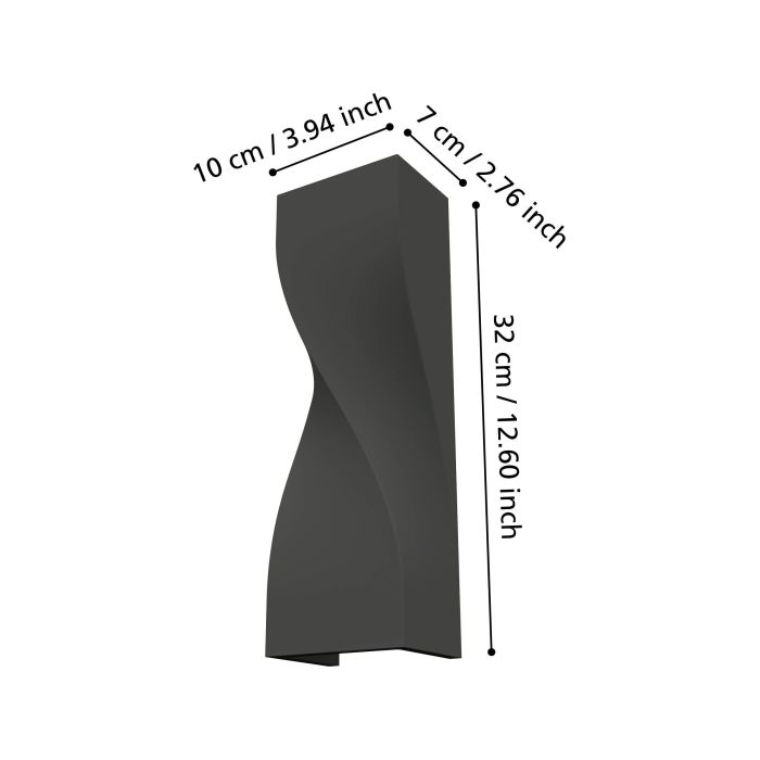 Meryl Wall Light 2X5W GU10 Tri-Colour Black