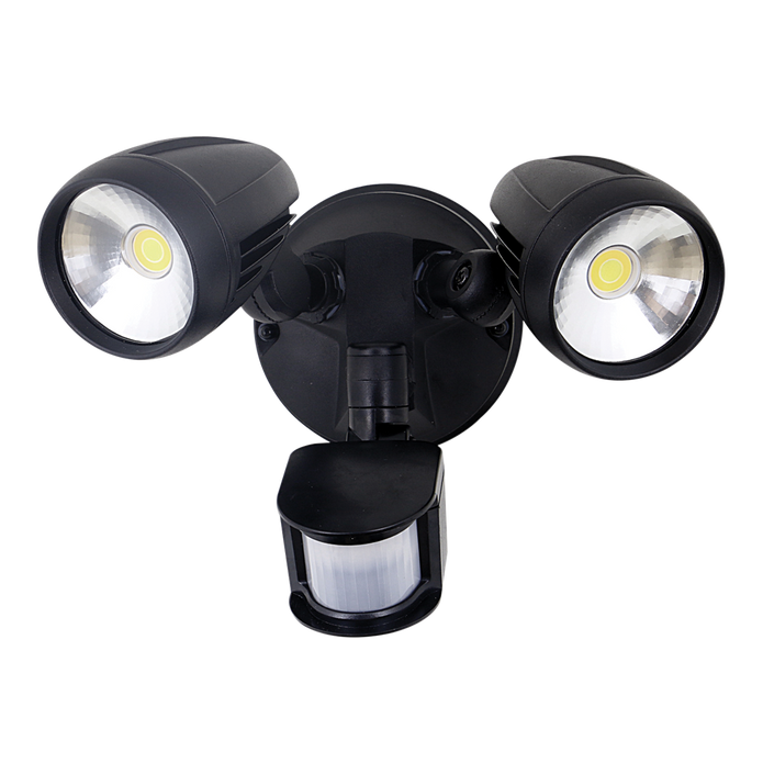 muro pro 30s twin head 30w led spotlight with sensor trio tricolour