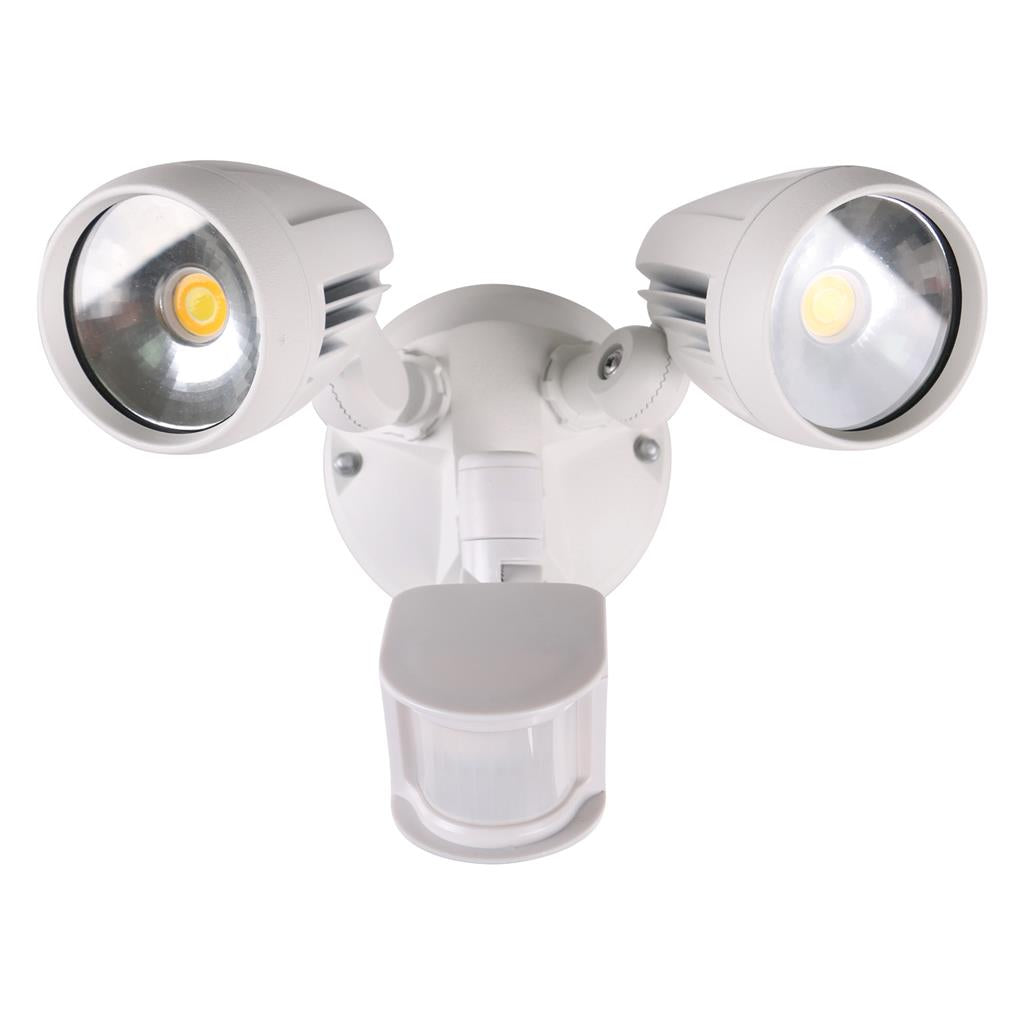 muro pro 30s twin head 30w led spotlight with sensor trio tricolour