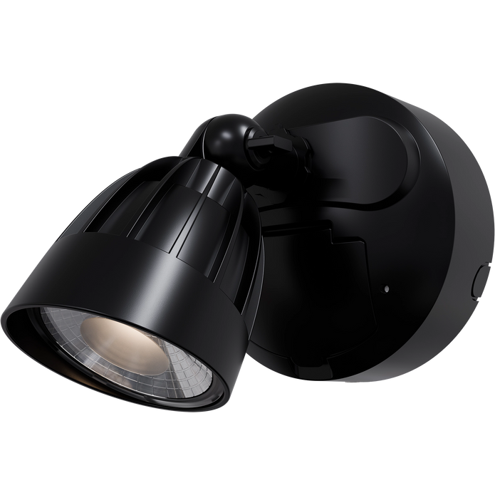 Nighthawk 1 Light Exterior Spotlight with Sensor 15W TRI Colour Black IP65