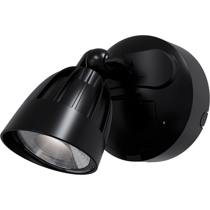 Nighthawk 1 Light Exterior Spotlight with Sensor 15W TRI Colour Black IP65