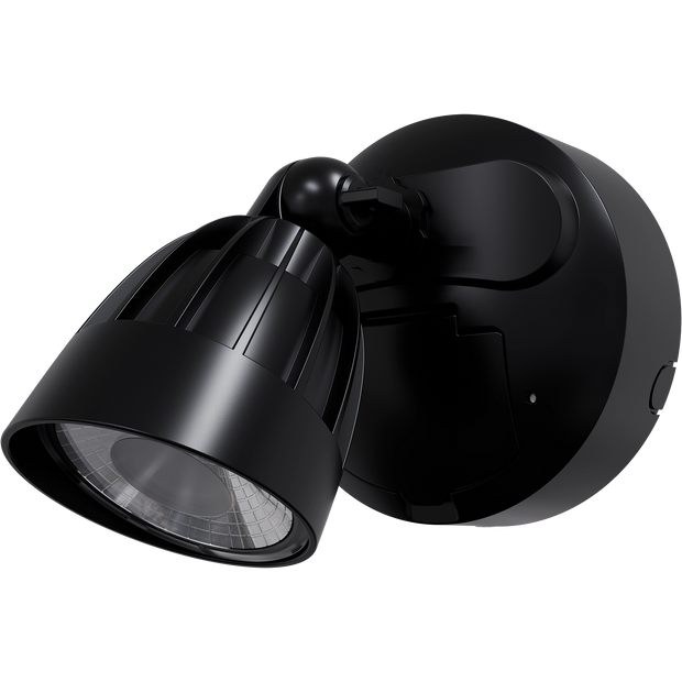 Nighthawk 1 Light Exterior Spotlight with Sensor 15W TRI Colour Black IP65