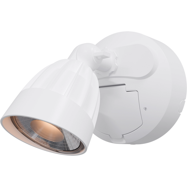 Nighthawk 1 Light Exterior Spotlight with Sensor 15W TRI Colour White IP65