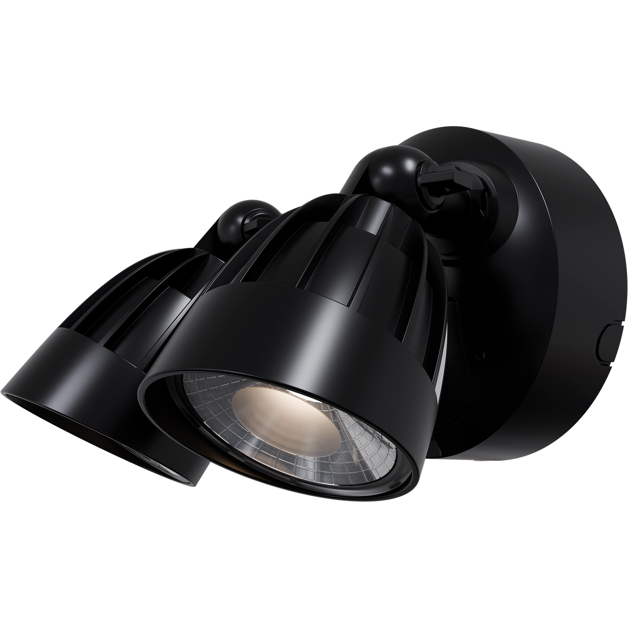 Nighthawk 2 Light Exterior Spotlight with Sensor 30W TRI Colour Black IP65