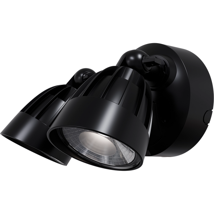 Nighthawk 2 Light Exterior Spotlight with Sensor 30W TRI Colour Black IP65