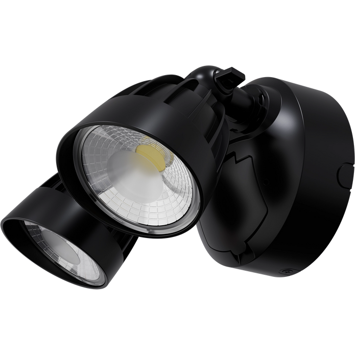 Nighthawk 2 Light Exterior Spotlight with Sensor 30W TRI Colour Black IP65