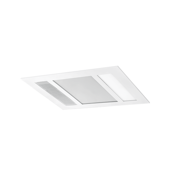 Phoenix Mini 1000w Halogen 3 in 1 Bathroom Heater & High Extraction Exhaust Fan with Tricolour LED Light Panel White
