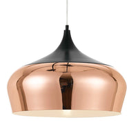 Thumbnail for Polk 460mm 1 Light Pendant in Black and Copper