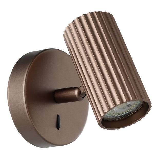 Portillo Bronze Matt 5W CCT GU10 Adjustable Spot Wall Light with Switch