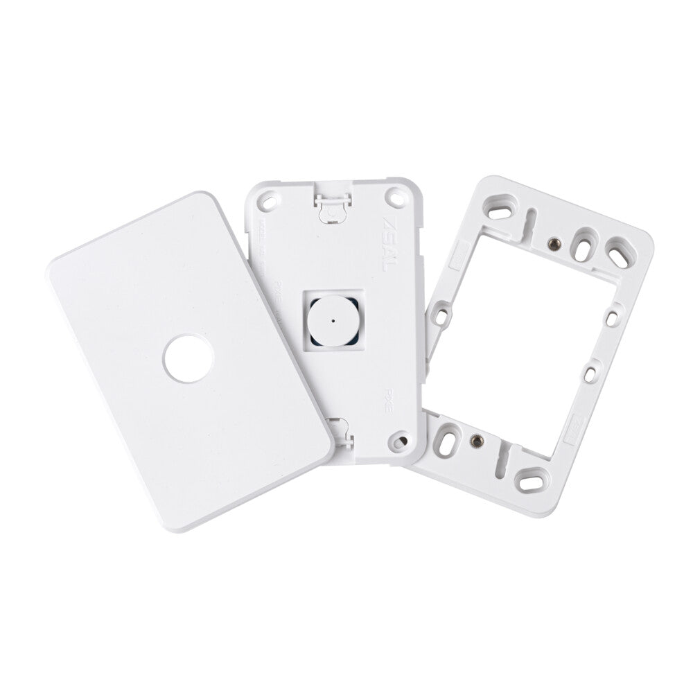 Pixie Multi Function Push Button One Gang Surface Mount White