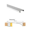 Strip Channel Recessed 19X79.5mm 1.2m