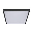 solar 300 sq square 240v 25w 30cm slimline led ceiling light black frame