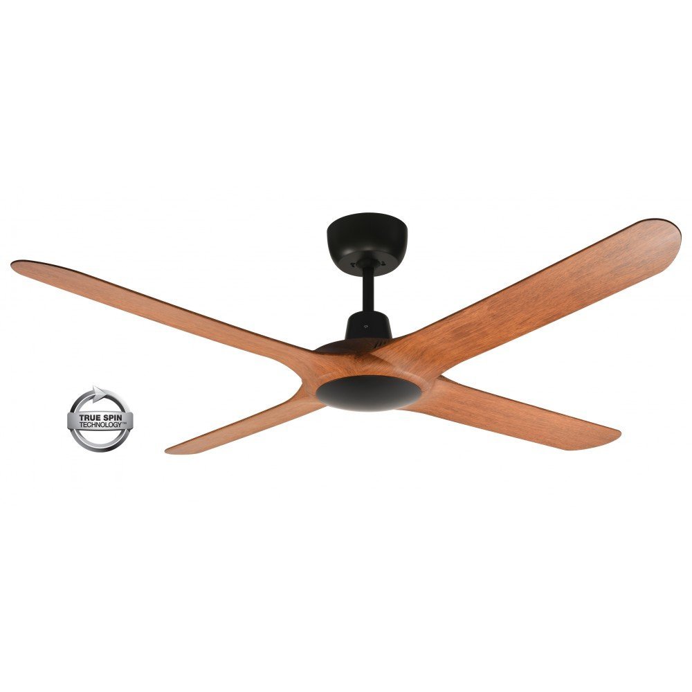 Spyda 4 Blade 50" (1250mm) Ceiling Fan with Plastic Alloy Blades in Teak