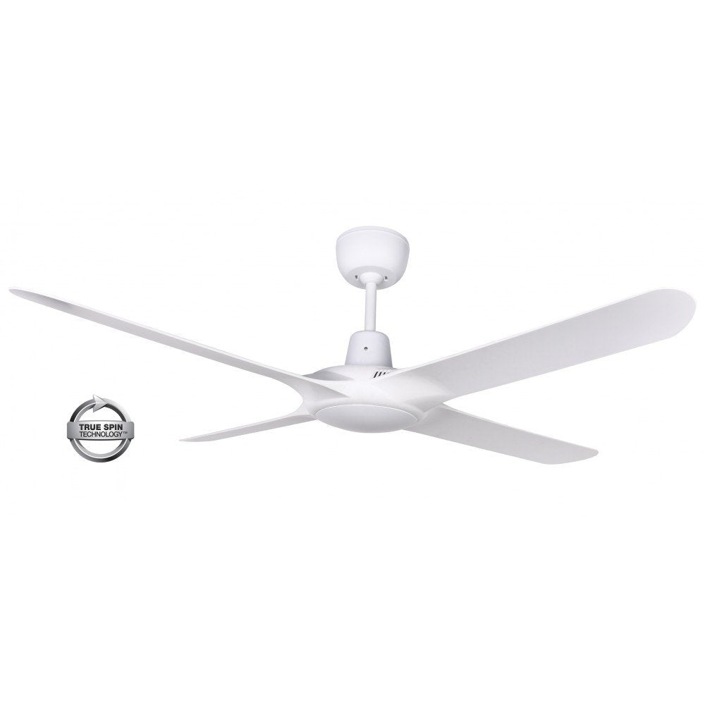 Spyda 4 Blade 50" (1250mm) Ceiling Fan with Plastic Alloy Blades in Satin White