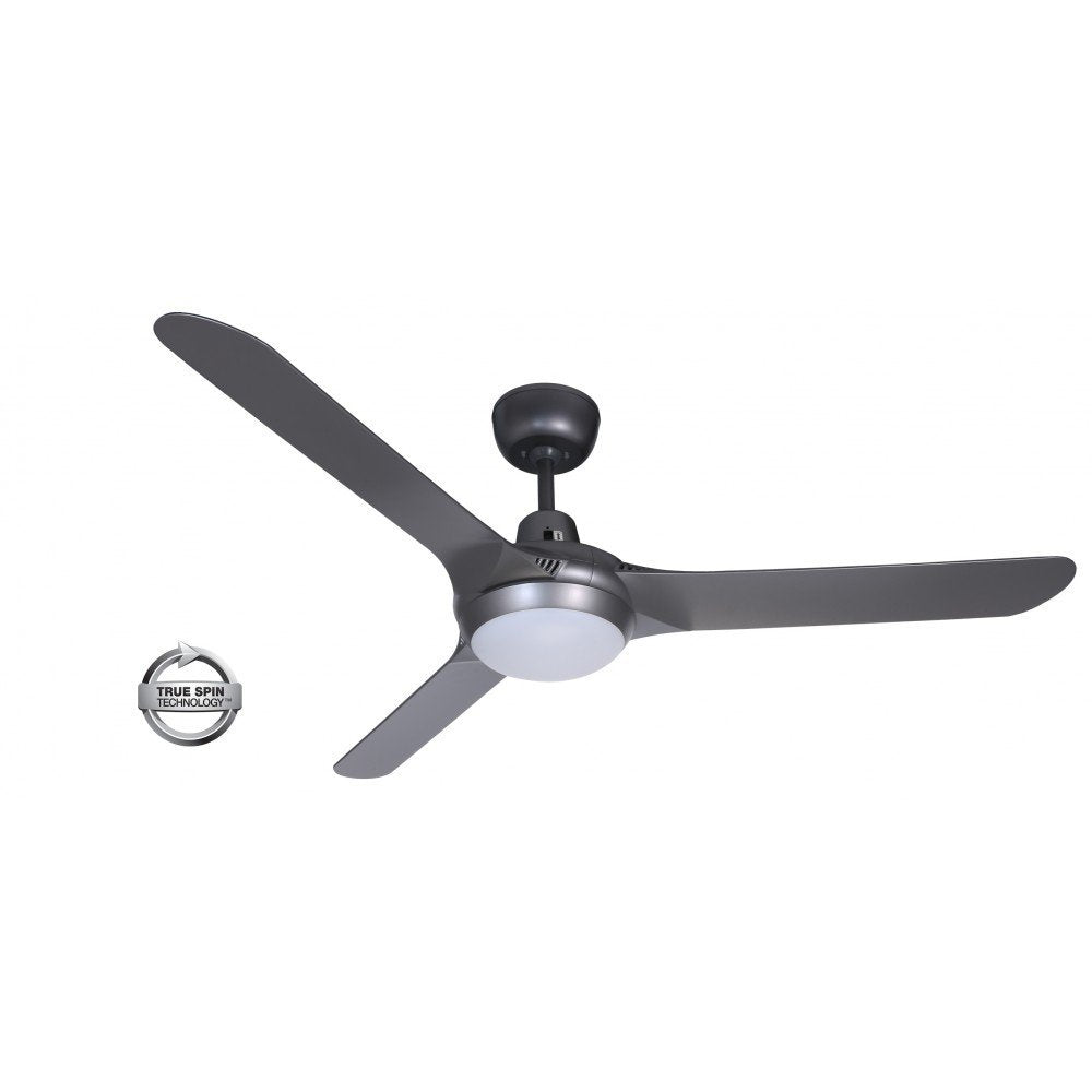 Spyda 3 Blade 56" (1423mm) Ceiling Fan with 20 Watt Tri Colour LED Light in Titanium