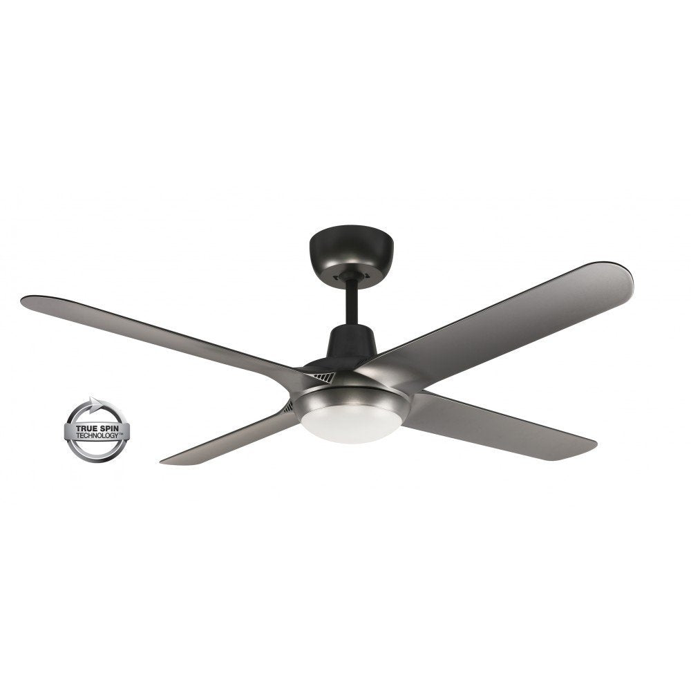 Spyda 4 Blade 56" (1420mm) Ceiling Fan with 20 Watt Tri Colour LED Light in Titanium