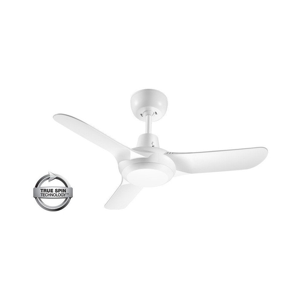 Spyda 3 Blade 36" (903mm) Ceiling Fan with Plastic Alloy Blades in Satin White