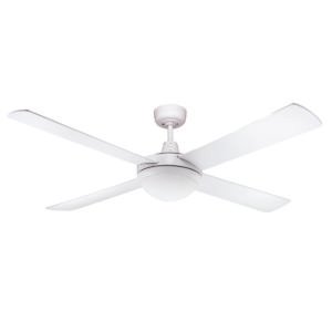 Genesis 52'' White Ceiling Fan 2xE27 Light - GEN52WL