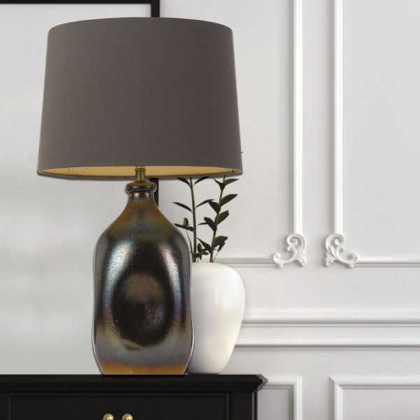 Grey and deals gold bedside lamps